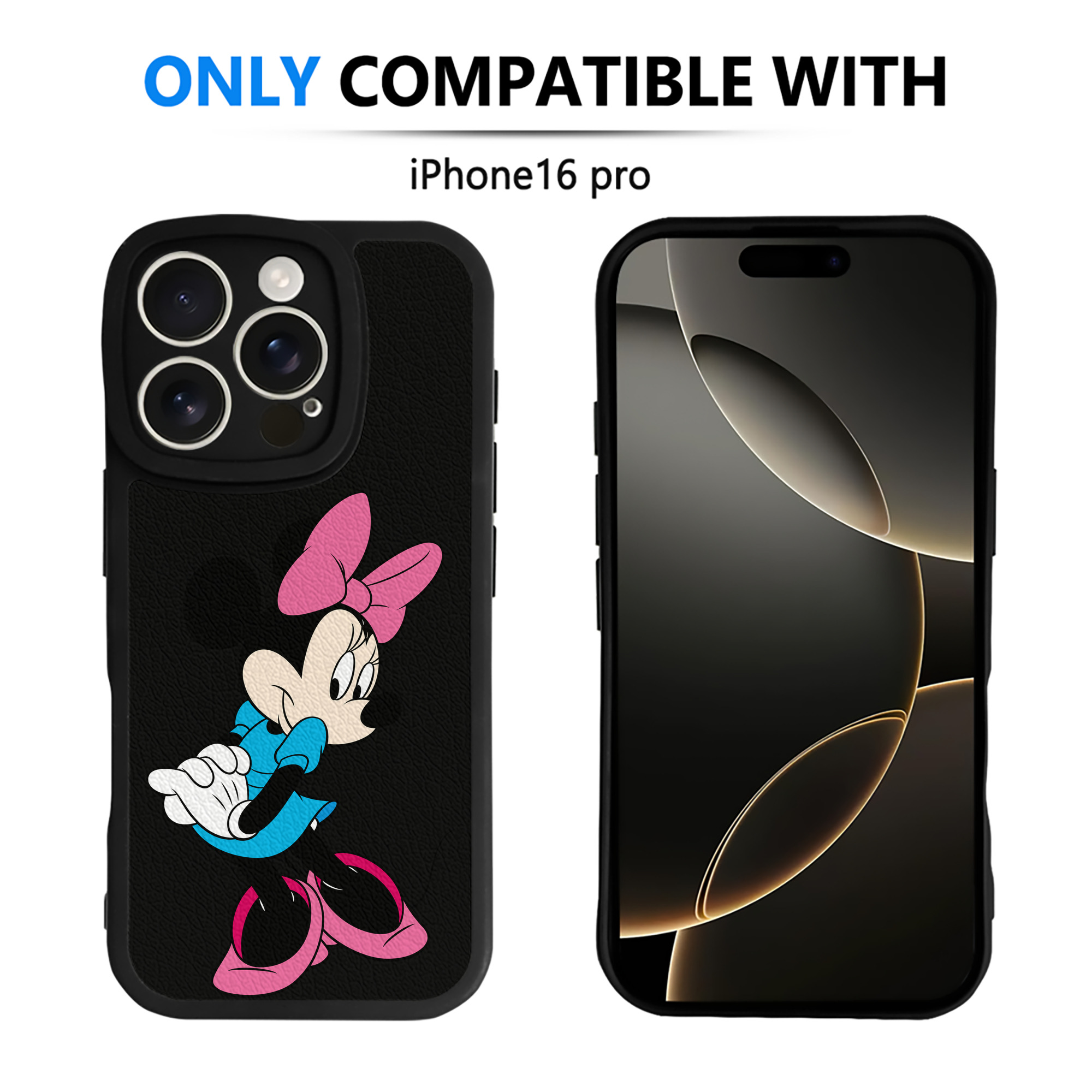 （画像用） ミッキーマウス Mickey Mouse 【iPhone 16シリーズ対応】シリコンスマホケース（レザー調） 材質：シリコン